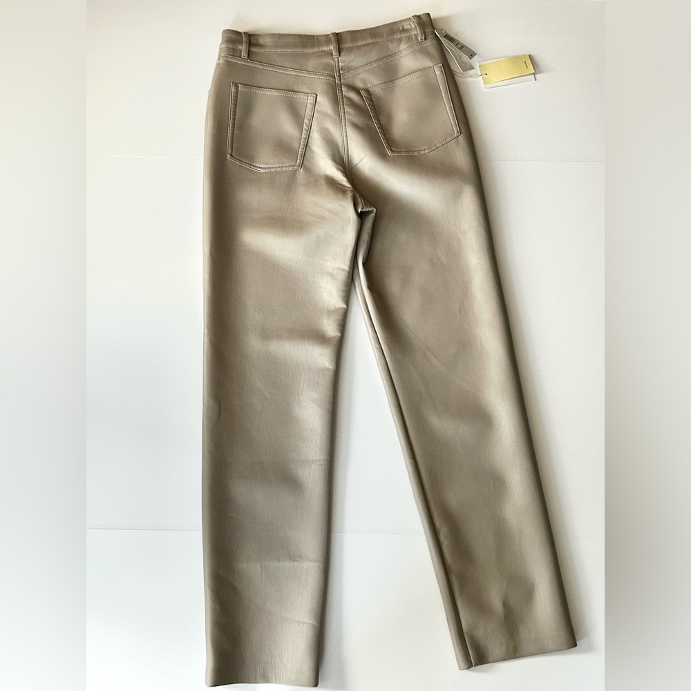 🌷NWT Vegan Leather Wilfred Light Taupe/Tan Pants. Size: 8 - Picture 2 of 16